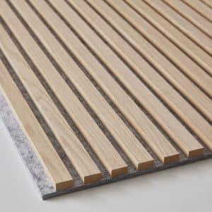 White Ash Grey Felt Solid Wood Slat Wall Panels - For Sale, Buy Online