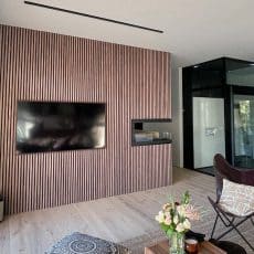 Ribbon-Wood Walnut living room